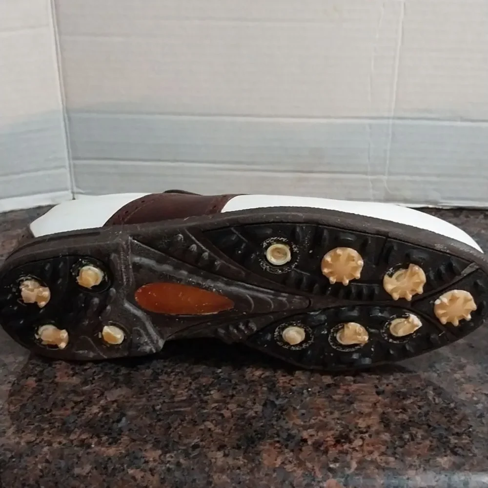 FootJoy Brown and White Men's Oxfords...SIZE  7.5 XW...